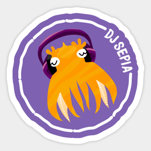 DJ Sepia cuttlefish Sticker